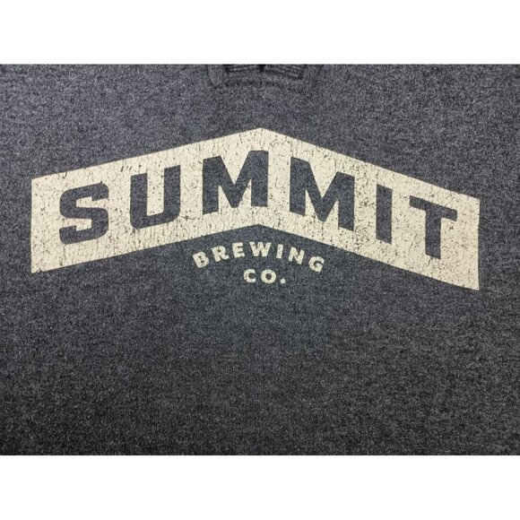 J. America Sport Lace Sweatshirt Summit Brewing Beer Sz. L Gray - Picture 2 of 7